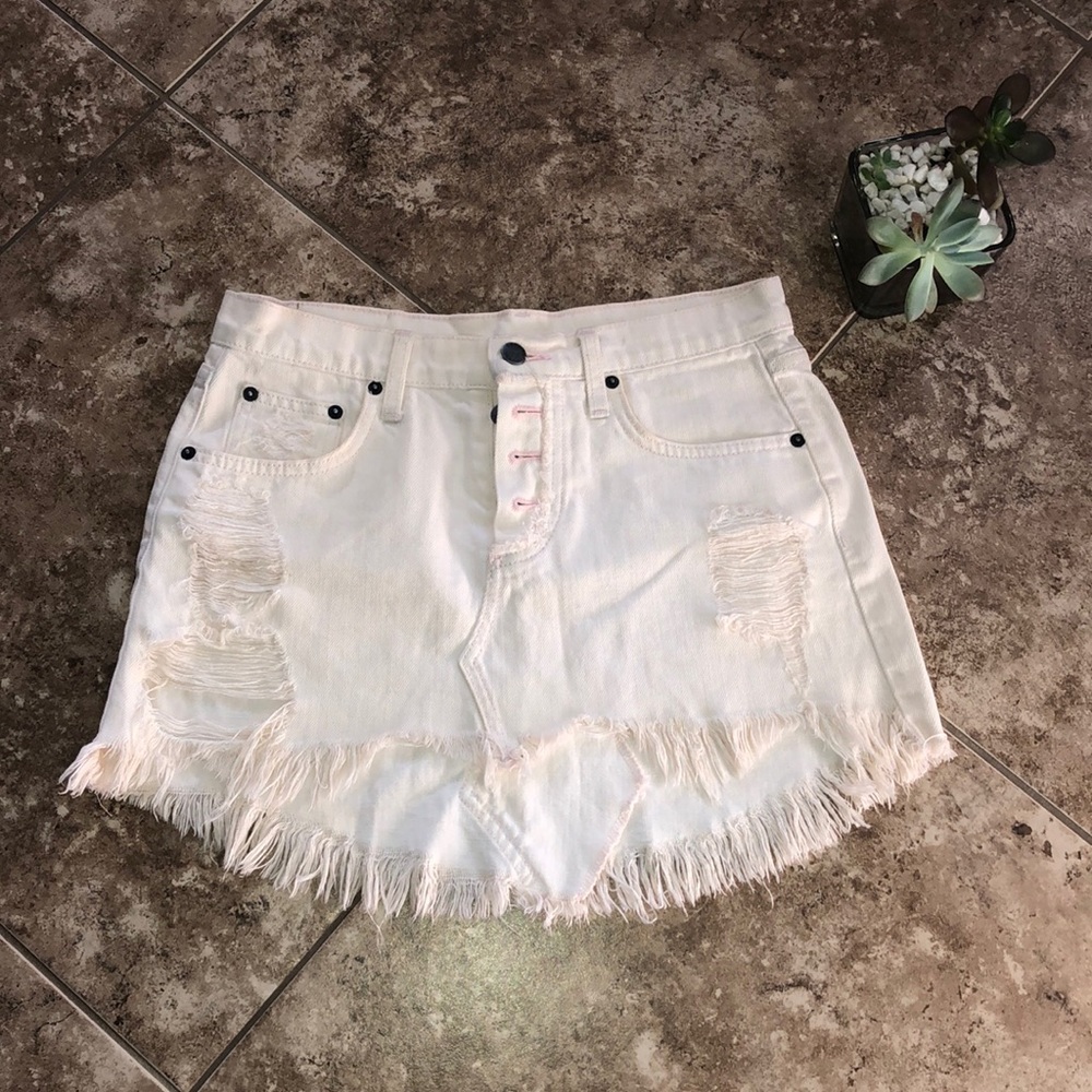 Carmar distressed skirt
